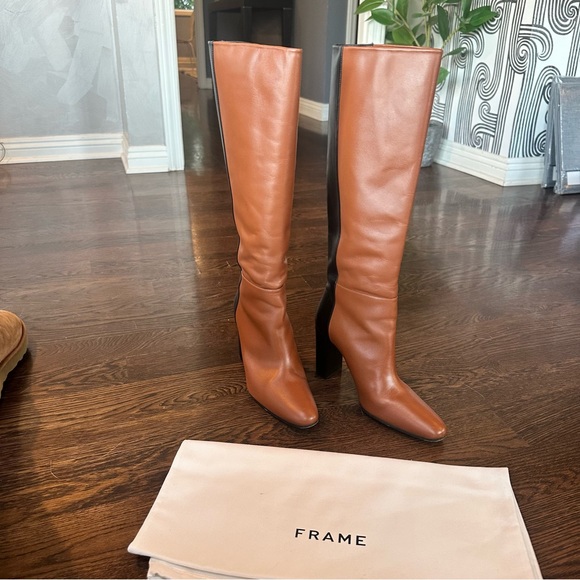 FRAME Le Catalina Heel Boot Whiskey Multi 9 US/39.5EU - Picture 11 of 12